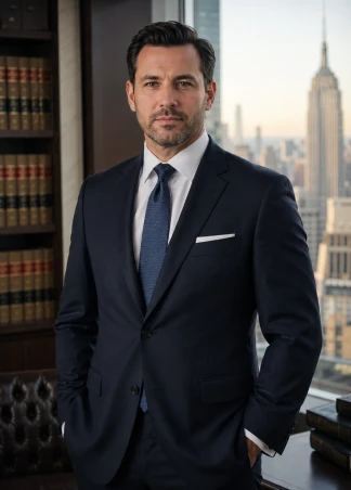 Personal injury attorney in office